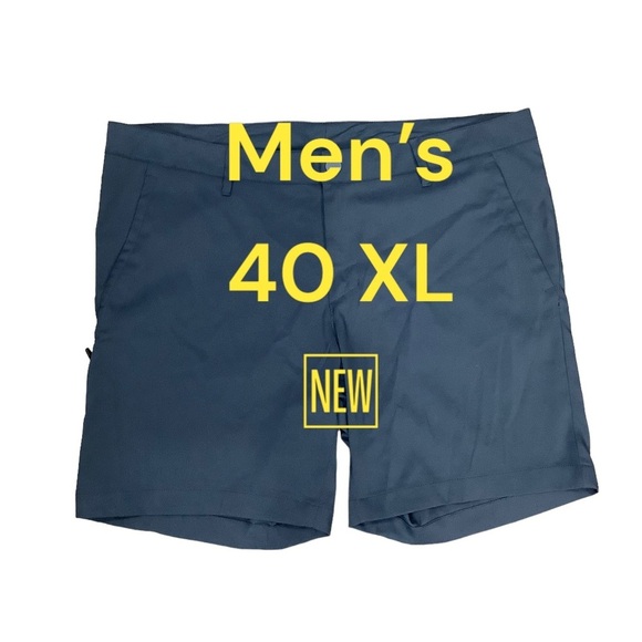 Men's All in motion 40 XL Golf Shorts Lightweight Navy Chino Khakis Stretch New - Picture 2 of 9